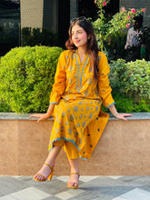 Pastel Green Printed Suit Two Piece